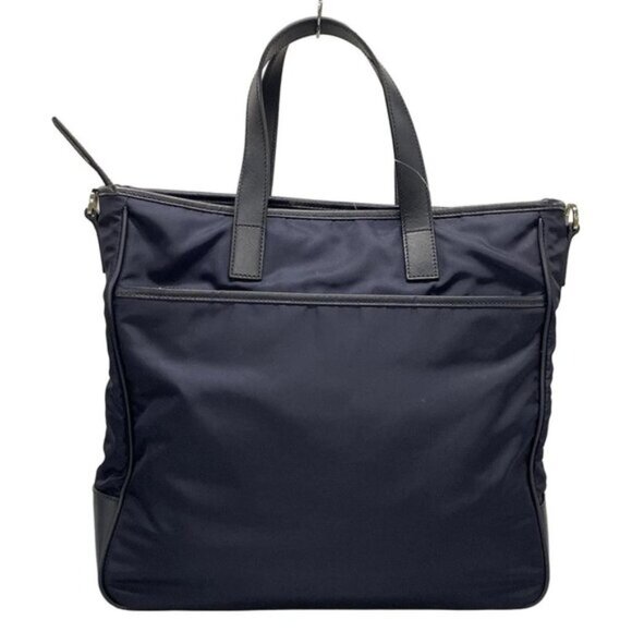 PRADA - Navy Nylon Leather Business Bag 590-061625 - Picture 2 of 14